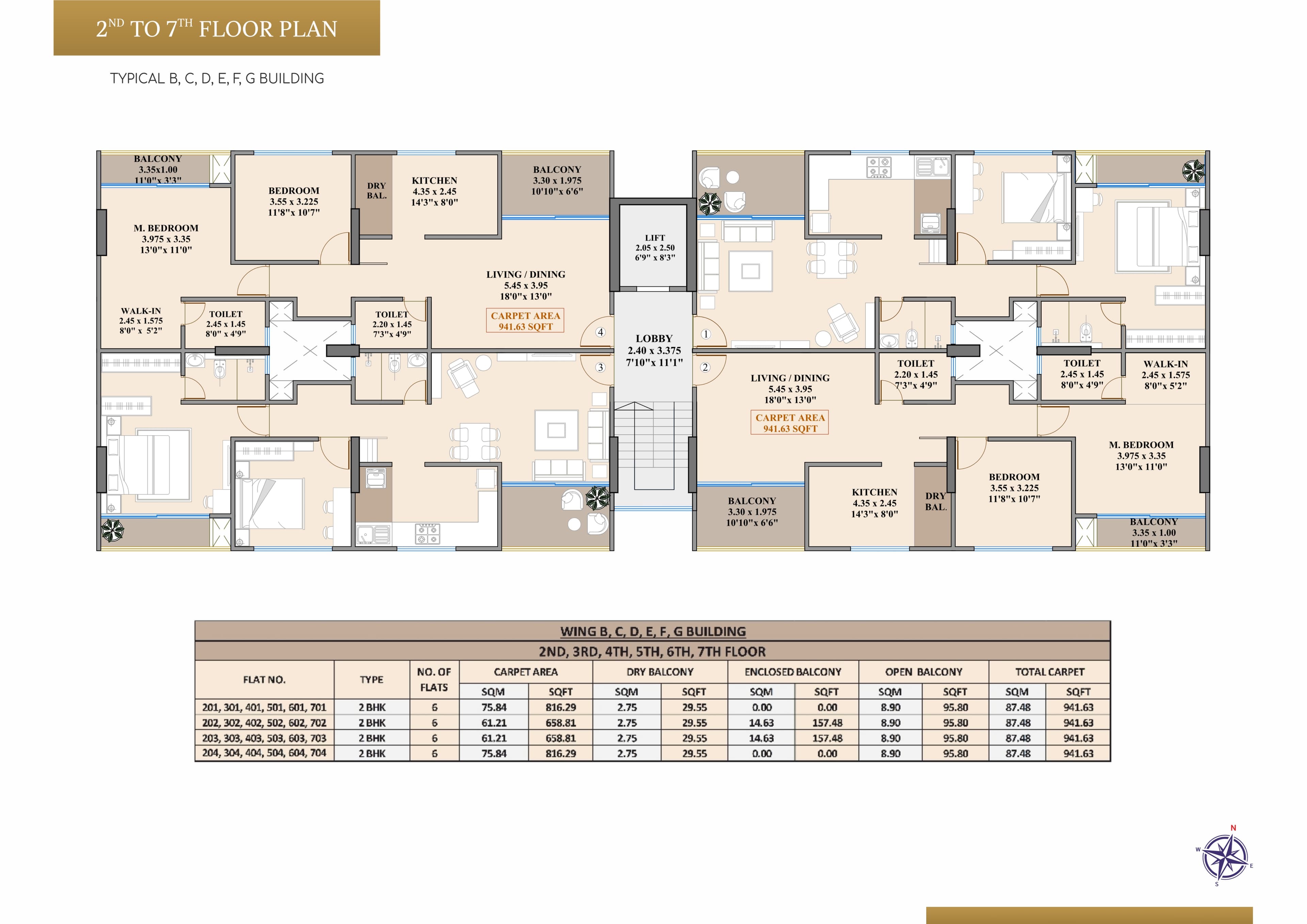 2 BHK Floor Plan - Kimaya One